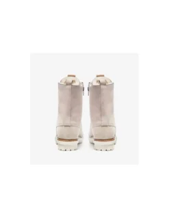 Bottes D'hiver Canadiennes Femme Anfibio Bree Cuir Doublées 100% Laine Naturelle