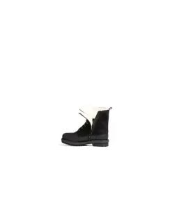 Bottes Hiver Canadiennes Femme Anfibio Bree Cuir Doublées 100% Laine Naturelle