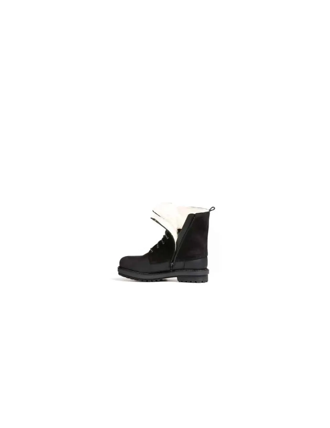 Bottes Hiver Canadiennes Femme Anfibio Bree Cuir Doublées 100% Laine Naturelle