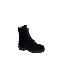Bottes Hiver Canadiennes Femme Anfibio Bree Cuir Doublées 100% Laine Naturelle