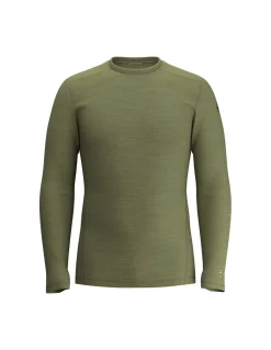 Maillot Thermique Homme 100% Laine Mérinos Smartwool Col Rond Kaki