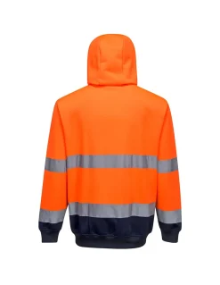 Sweatshirt Bicouleur Zippé à Capuche EN ISO 20471 Classe 3 B317 Portwest