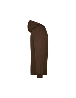 Sweatshirt Homme Zippé à Capuche 100% Coton James & Nicholson