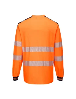 Tshirt Manches Longues Avec Poche Et Bandes Segmentées EN20471 Classe 2 T185 Portwest